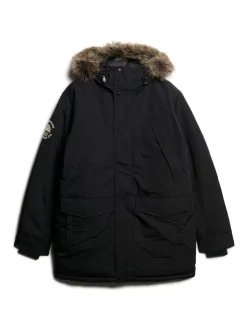 Jet Black - Superdry Everest Faux Fur Parka Veste