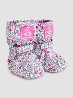 Jojo Maman Bébé Ditsy Imprimé Fleece Lined chaussons