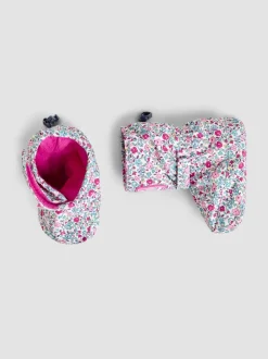 Jojo Maman Bébé Ditsy Imprimé Fleece Lined chaussons