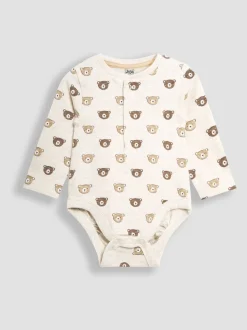 Jojo Maman Bébé Ours imprimé et Appliqué Pocket Bodies 2 Pack