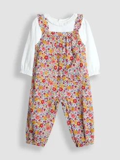 Jojo Maman Bébé Salopettes velours côtelé & Top Set