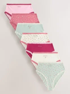 Jours de la semaine - Culotte en coton et dentelle 7 Pack