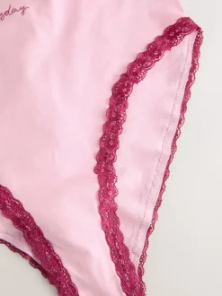 Jours de la semaine - Culotte en coton et dentelle 7 Pack