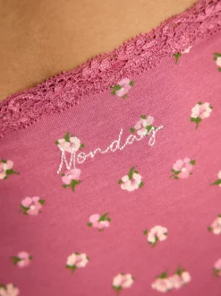 Jours de la semaine - Culotte en coton et dentelle 7 Pack