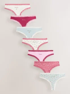 Jours de la semaine - Culotte en coton et dentelle 7 Pack
