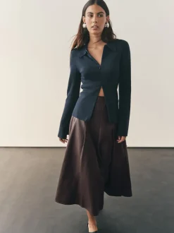 Jupe Kilt mi-longue Nodinary en similicuir