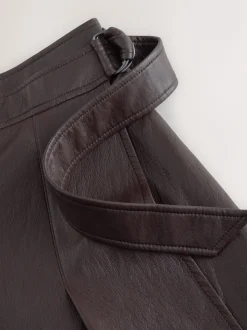 Jupe Kilt mi-longue Nodinary en similicuir