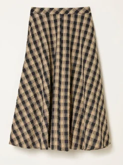 Jupe mi-longue à carreaux FatFace