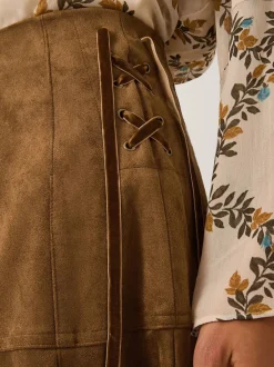 Jupe mi-longue Monsoon Macy en suédine