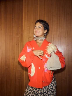 Jupe mi-longue Never Fully Dressed en dentelle imprimé léopard Maeva