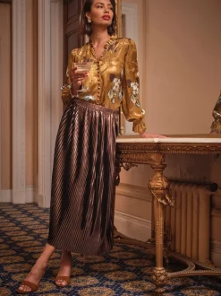 Jupe mi-longue plissée FatFace