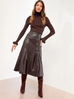 Jupe mi-longue plissée Lipsy Box