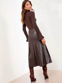 Jupe mi-longue plissée Lipsy Box