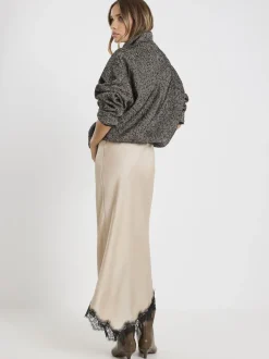 Jupe River Island en satin avec dentelle