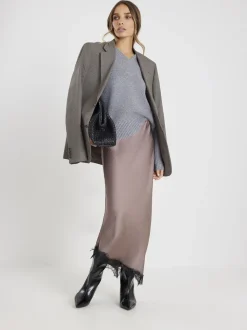 Jupe River Island en satin avec dentelle