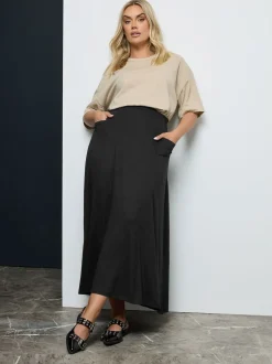 Jupe Yours Curve Maxi en jersey extensible