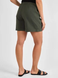 kaki - Jojo Maman Bébé Maternity Lin Blend Short