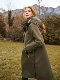 kaki - Parka de maternité et de bébé Seraphine 3 en 1 avec doublure en imitation peau de mouton