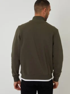 kaki - Sweat Threadbare Mock T-shirt Quarter Zip