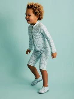 KIDLY BY MORI Combinaison anti-soleil Bleu à manches 3/4