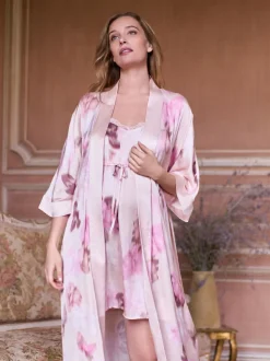 Kimono de grossesse Seraphine en satin