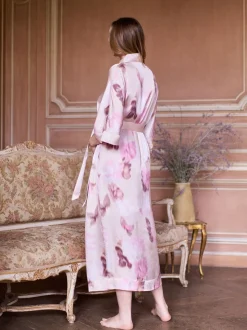 Kimono de grossesse Seraphine en satin