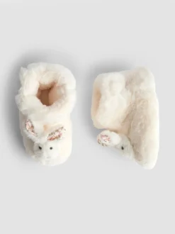 Lapin blanc - Chaussons bottes JoJo Maman Bébé en peluche