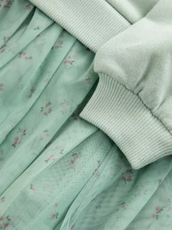 Lapin bleu - Robe de soirée en sweat (3 mois-7 ans)