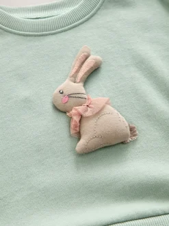 Lapin bleu - Robe de soirée en sweat (3 mois-7 ans)