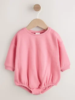 Lapin crème/rose - Ensemble deux pièces salopette et body bébé (0mois-3ans)