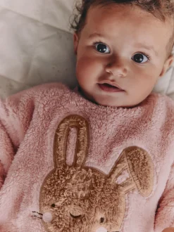 Lapin rose - Ensemble de Hauts et Leggings en polaire Bébé 2 pièces (0mois-2ans)