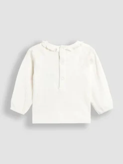 Lapin rose - Ensemble salopette et haut en velours côtelé appliqué Jojo Maman Bébé