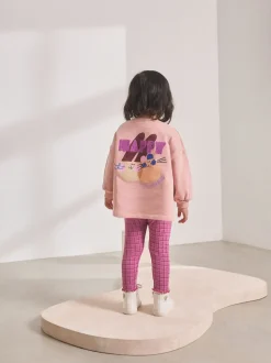 Lapin rose - Ensemble Top et Leggings à manches longues (3mths-7yrs)