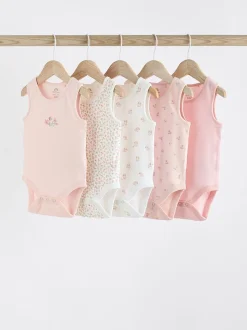 Lapin rose - Paquet de bodys pour bébé avec gilet 5