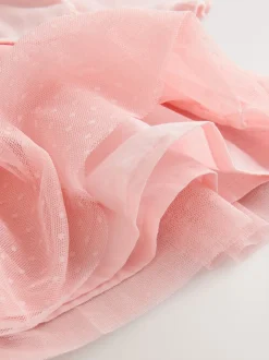 Lapin rose - Robe Twofer en maille bébé (0mois-2ans)