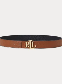 Lauren Ralph Lauren 2.5cm Ceinture réversible en cuir galet à logo