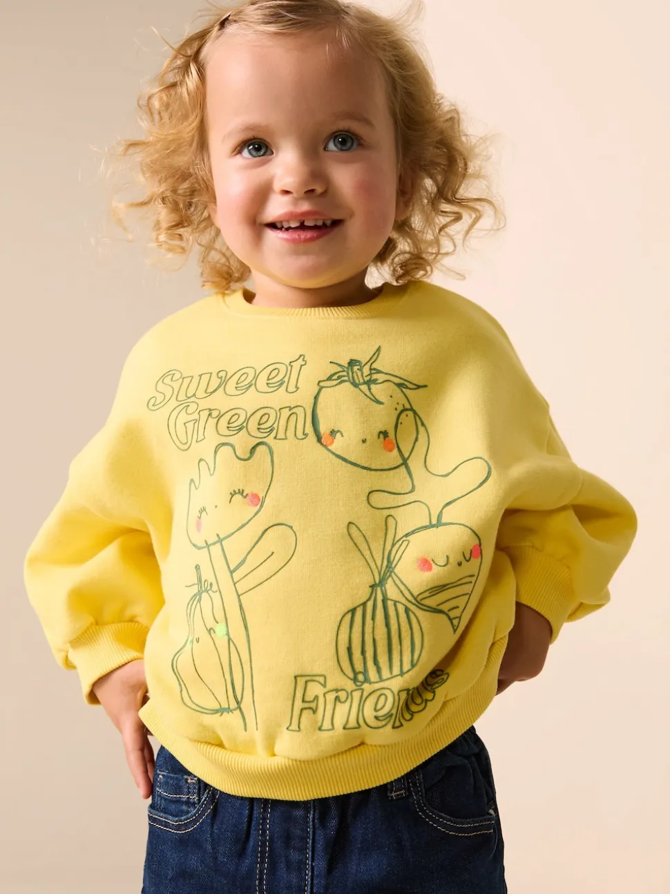 Légumes jaunes - Sweat à col ras du cou (3mths-7yrs)