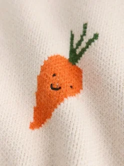 Légumes neutres - Pull col rond en maille (3mois-7ans)