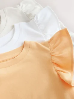 Licorne blanche - Lot de 3 t-shirts à manches volantées (3-16ans)