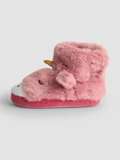 Licorne rose - Chaussons bottes JoJo Maman Bébé en peluche