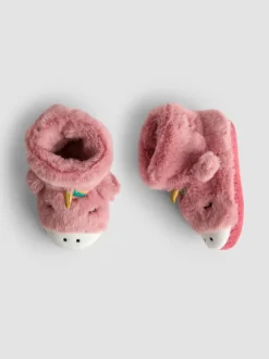 Licorne rose - Chaussons bottes JoJo Maman Bébé en peluche