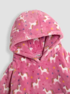 Licorne rose - Couverture JoJo Maman Bébé douillette à capuche