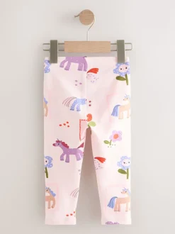 Licorne rose - Lot de 3 leggings (3mois-7ans)