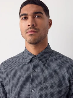 Lien noir/or - Chemise à manches longues et imprimés