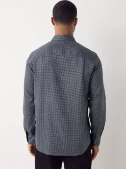 Lien noir/or - Chemise à manches longues et imprimés