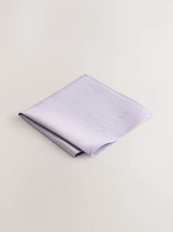 lilas - Ensemble cravate et pochette texturées