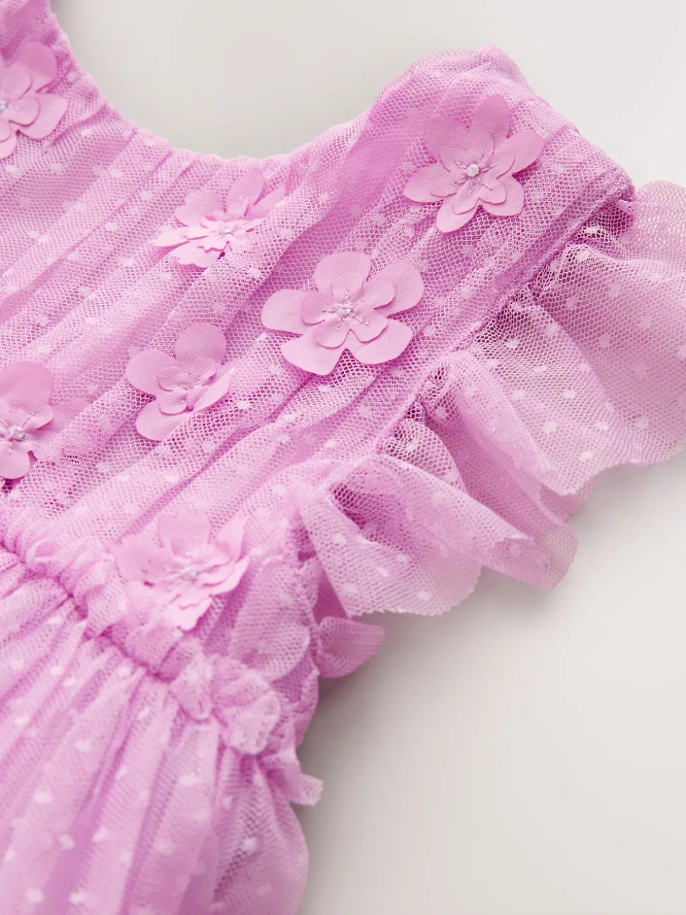 lilas - Robe de fleur en maille (3-16ans)