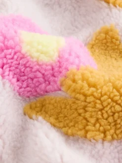 Lilas imprimé floral - Polaire zippée (3mois-7ans)