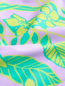 Lilas violet tropical - Maillot de bain Sunsafe à manches courtes (3mois à16ans)