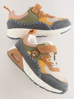 Lion Marron - Entraîneurs en dentelle élastique